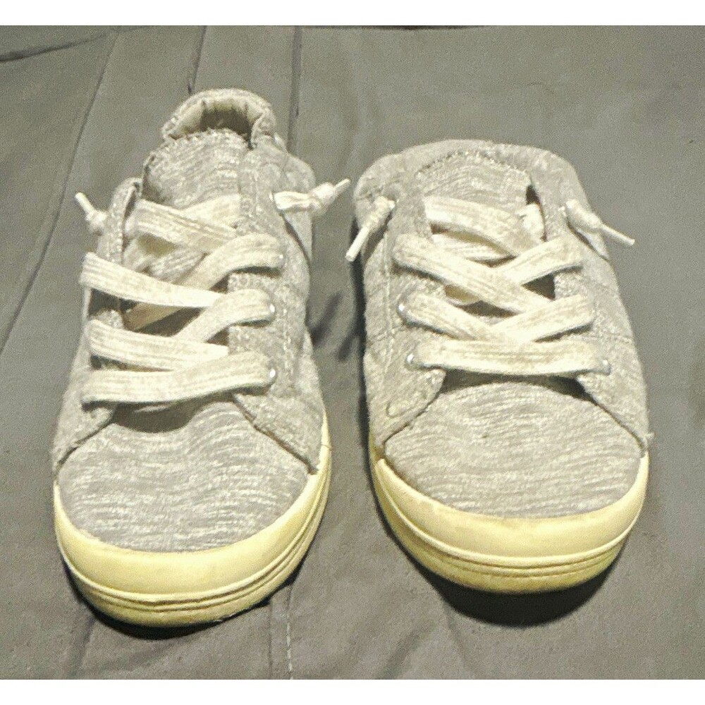 maurices Women’s US 7 Gray Lace-Up Cotton Flats Round Toe Heathered
